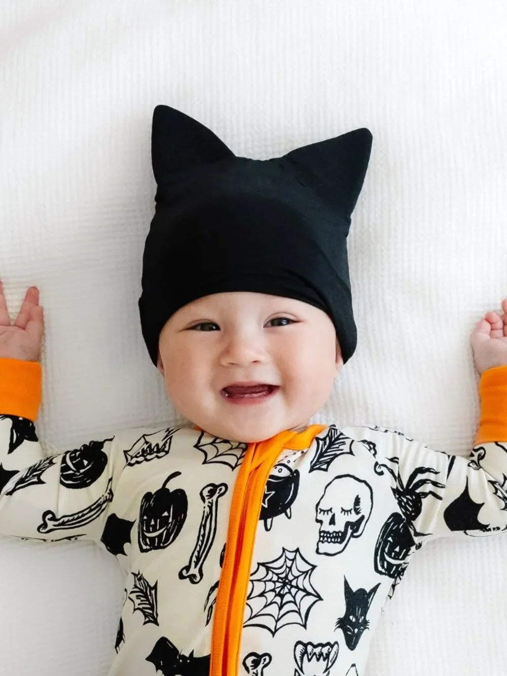 Little Sleepies Black Infant Beanie with Cat Ears New in Bag